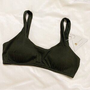 Buffbunny Collection Chasing Waterfalls Swim Top in Jumanji Green Small NWT